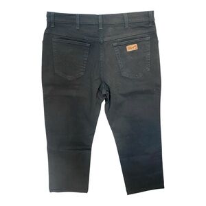 Mens Wrangler Texas Stretch Black Regular Fit Straight Leg Denim Jeans W35” L25”